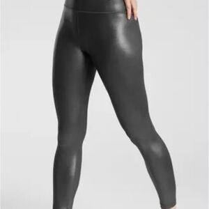 Athleta Black Faux Leather Leggings XS
